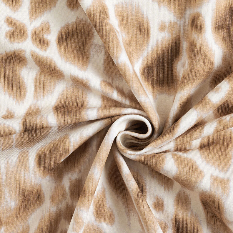 GOTS French Terry Leopardmönster i batik | TCC x LOOKS by Wolfgang Joop – rådjursbrun/kräm,  image number 5