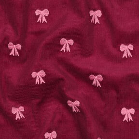Babymanchester broderade rosetter | Poppy Fabrics – karminröd, 