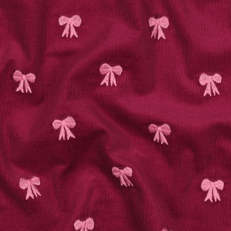 Babymanchester broderade rosetter | Poppy Fabrics – karminröd, image number 2