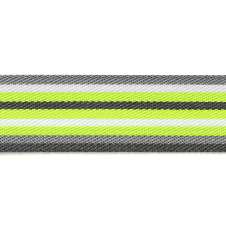 Väskband/bältesband Neon [ 40 mm ] – neongul/grått,  image number 3