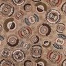 Dekorationstyg Jacquard Elegant mandala – mörk gråbrun/burgunder,  thumbnail number 1