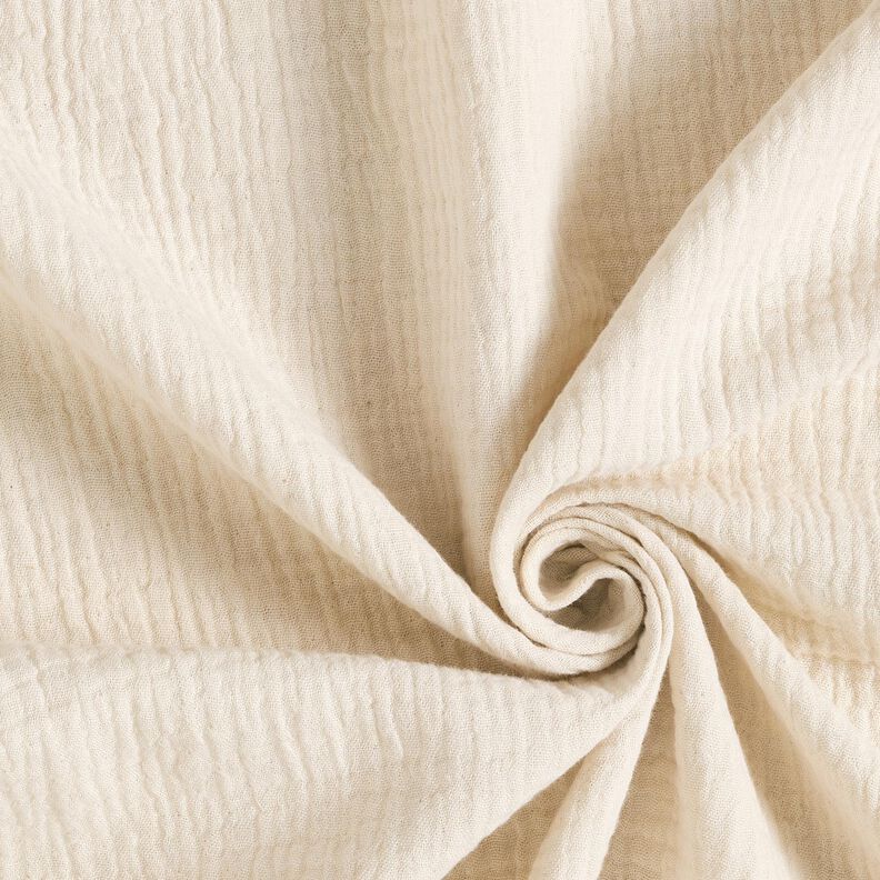 Muslin/Dubbel-krinkelväv Linne-mix Uni  – natur,  image number 1