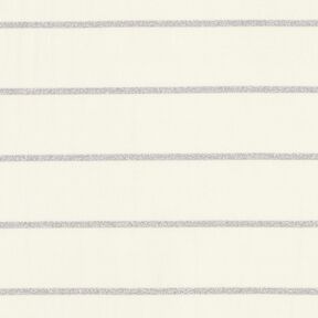 Jersey breda glitterränder – vit/silvermetallic, 