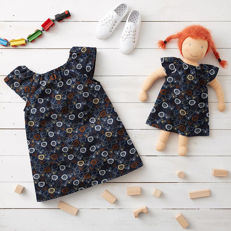 Bomullspoplin Djuransikten | Poppy Fabrics – blågrått,  image number 6
