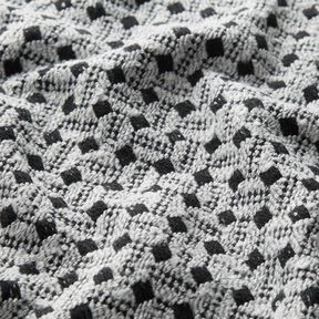 Kapptyg små fyrkanter – vit/svart, 