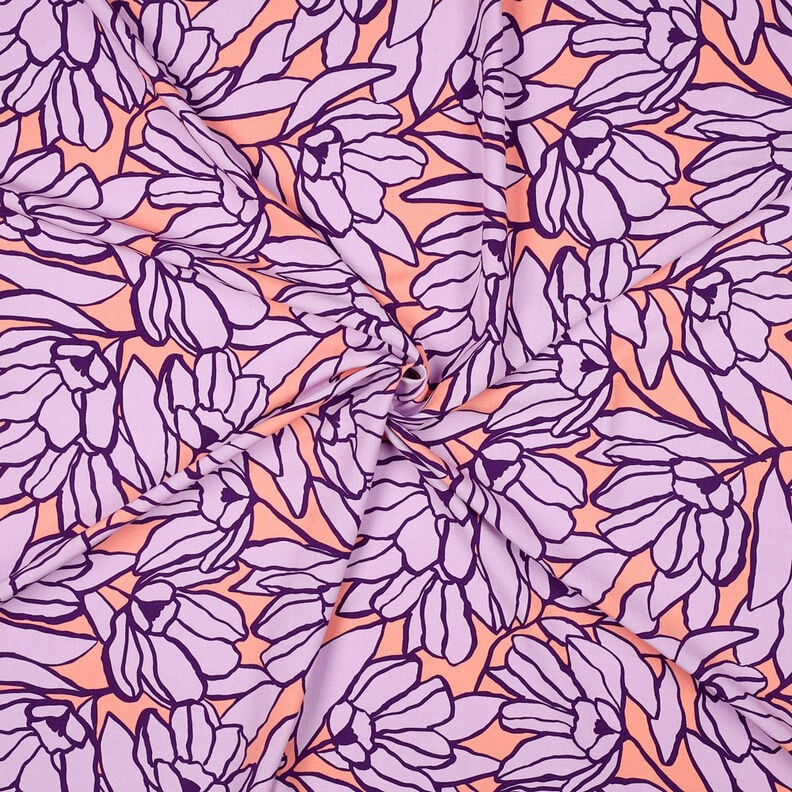 Lenzing Ecovero Inked Bouquet | Nerida Hansen – persikofärgad/lavender,  image number 3