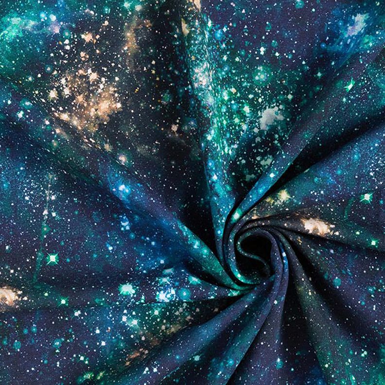 Bomullsjersey universum Digitaltryck – marinblått,  image number 3