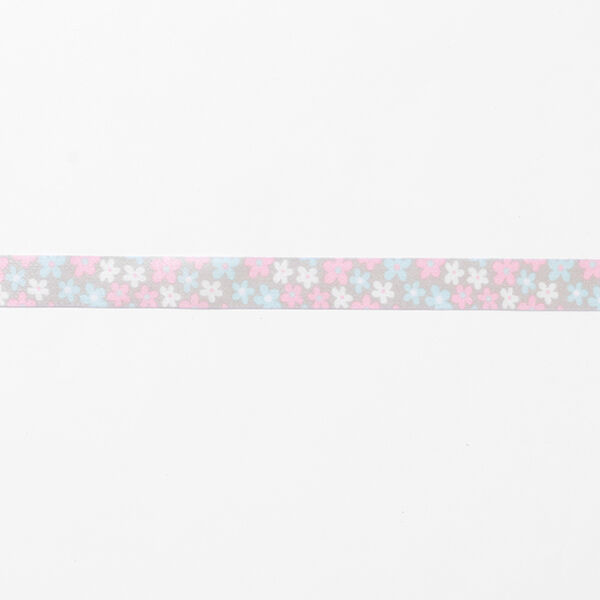 Satinband Blommor – grått/rosa, image number 2