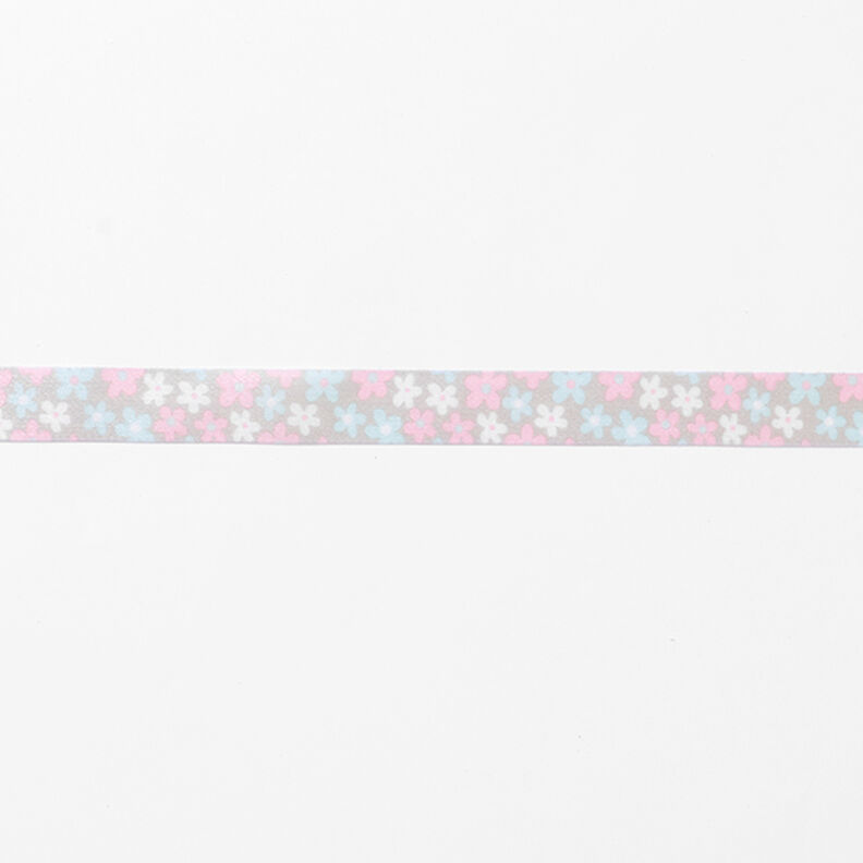 Satinband Blommor – grått/rosa,  image number 2