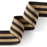 Randigt gummiband [40 mm] – svart/guld,  thumbnail number 2