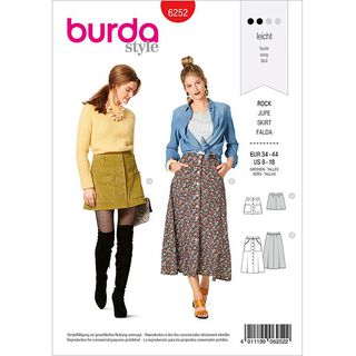 Kjol, Burda 6252 | 34-44, 