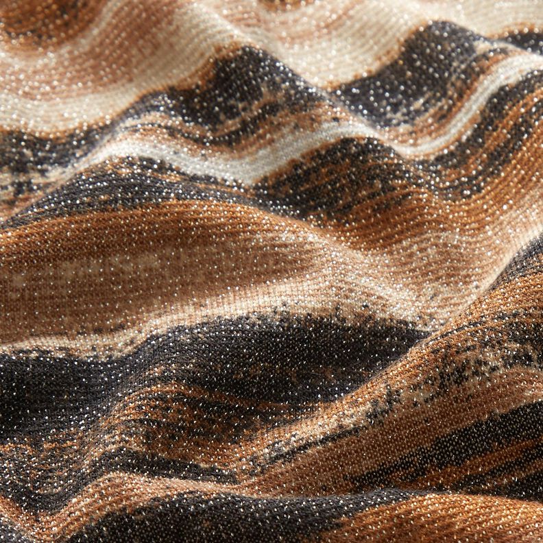 Jersey glitter suddiga r&auml;nder &ndash; brun/svart | Stuvbit 70cm,  image number 3