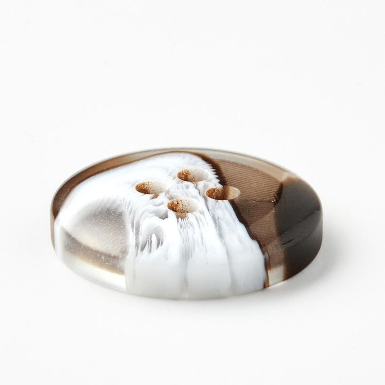 4-hålsknapp med hornutseende [Ø 20 mm] – moka,  image number 3