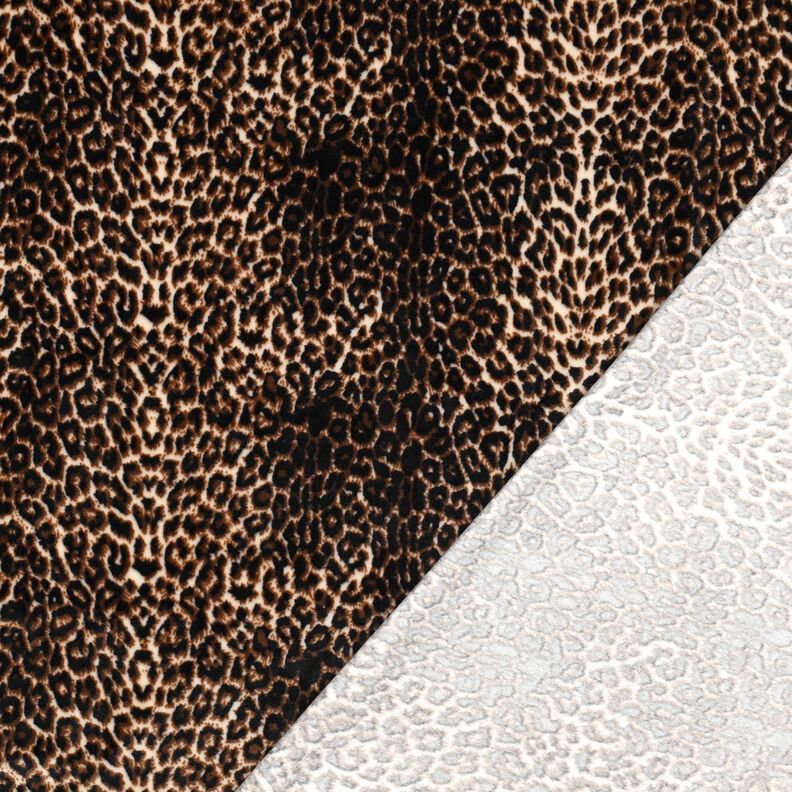 Plyschtyg mönster med leopardtryck – kräm/svart, image number 4