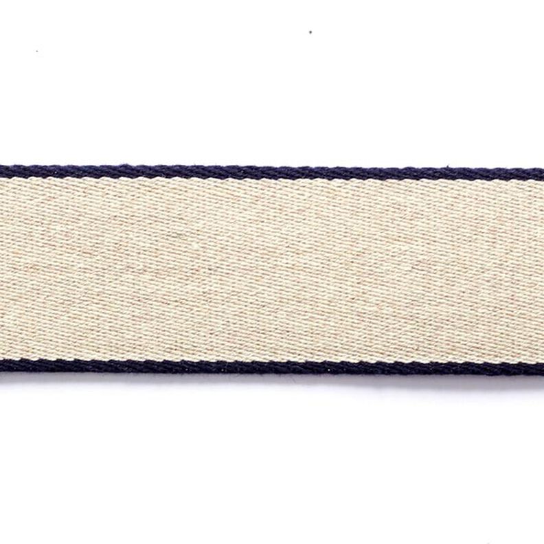 Bältesband [ 3,5 cm ] – marinblått/beige,  image number 1
