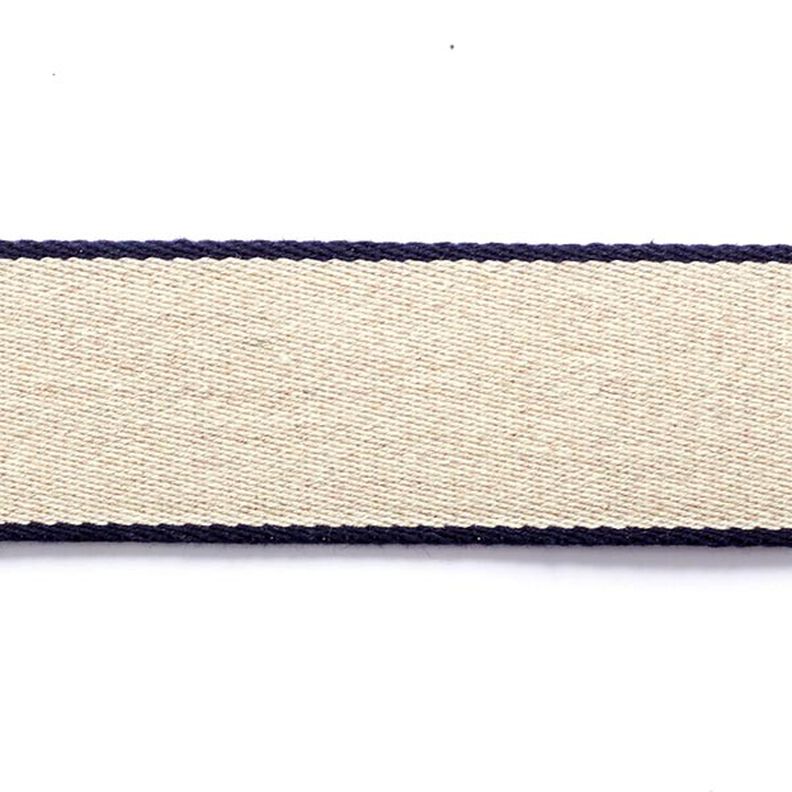 Bältesband  [ 3,5 cm ] – marinblått/beige,  image number 1