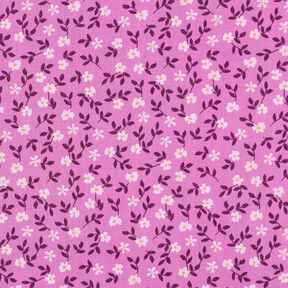 GOTS Bomullspoplin Spridda blommor | Poppy Fabrics – pink/vit, 