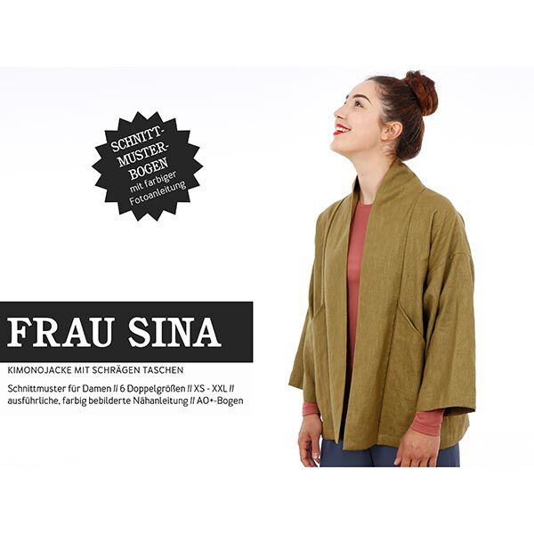 FRAU SINA - kimonojacka med sneda fickor, Studio Schnittreif  | XS -  XXL,  image number 1