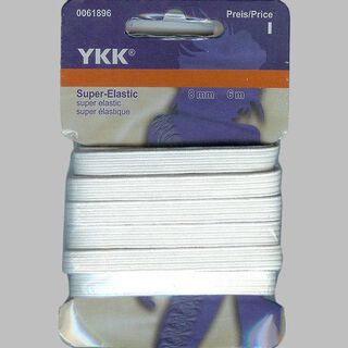 Elastiskt band Super [6m] – vit | YKK, 