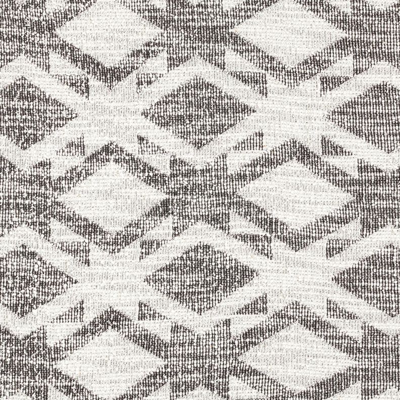 Stickad bouclé chevron – svart/vit,  image number 1