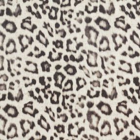 Viskos-linne-mix Leoprint digitaltryck – mandel/svart, 