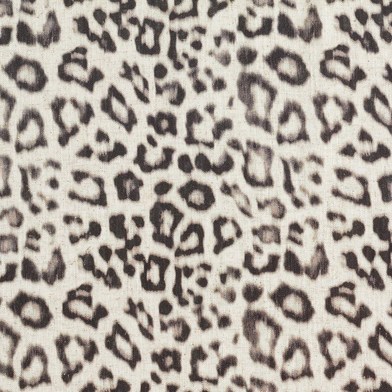 Viskos-linne-mix Leoprint digitaltryck – mandel/svart,  image number 1