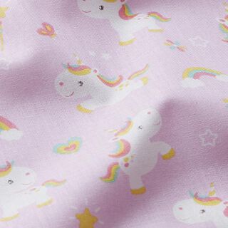 Poplin enhörning  – rosa, 