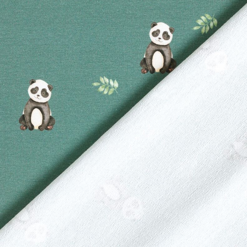 GOTS French Terry Sommarsweat Panda Digitaltryck – vass,  image number 4
