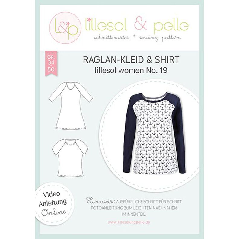 Raglan-klänning & tröja, Lillesol & Pelle No. 19 | 34 - 50,  image number 1