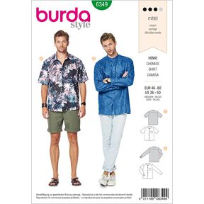 Herrskjorta, Burda 6349 | 46 - 60, 