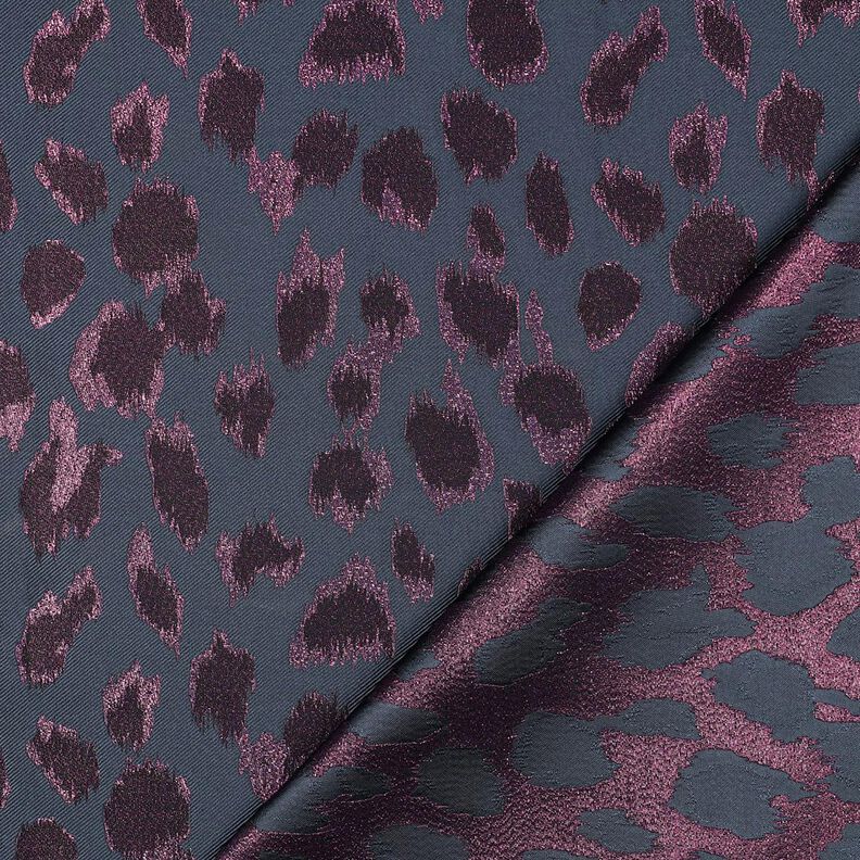 Jacquard Leopardmönster Metallisk | Poppy Fabrics – antracit, image number 4