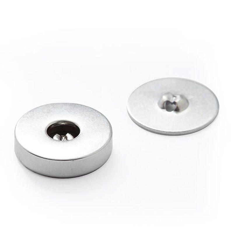 Magnetknapp [ Ø18 mm ] – silver metallic,  image number 1