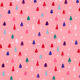 Bomullstyg Poplin minigranar – pink/vit,  thumbnail number 1