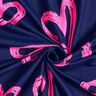 French Terry Sommarsweat jeans med neonhjärtan – nattblå/neonpink,  thumbnail number 3