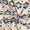 Jersey blommor ornament – beige/marinblått,  thumbnail number 4