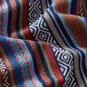 Dekorationstyg Jacquard abstrakta ränder – marinblått/kaminrött,  thumbnail number 2