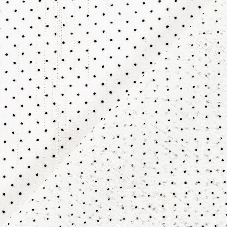chiffong glitterränder och prickar – vit,  image number 4