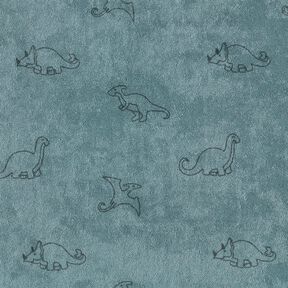 frottéjersey Dinosaurier – duvblå, 