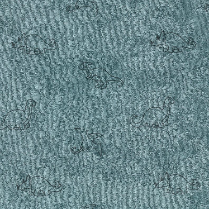 frottéjersey Dinosaurier – duvblå,  image number 1
