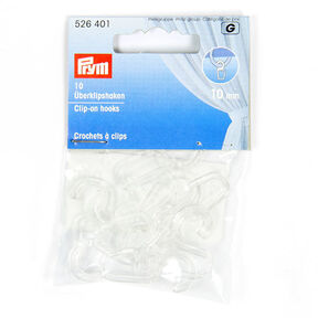 Överclipskrok [10mm] 10 stycken – transparent | Prym, 