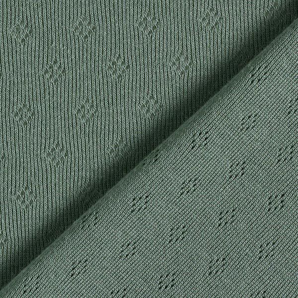 Finstickad jersey med hålmönster – mörkgrön,  image number 4