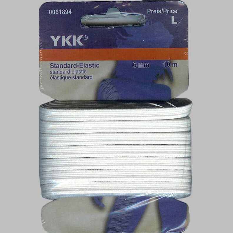 Elastiskt standardband [10m] – vit | YKK,  image number 1