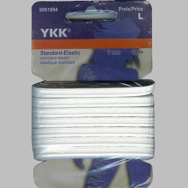 Elastiskt standardband [10m] – vit | YKK,  image number 1