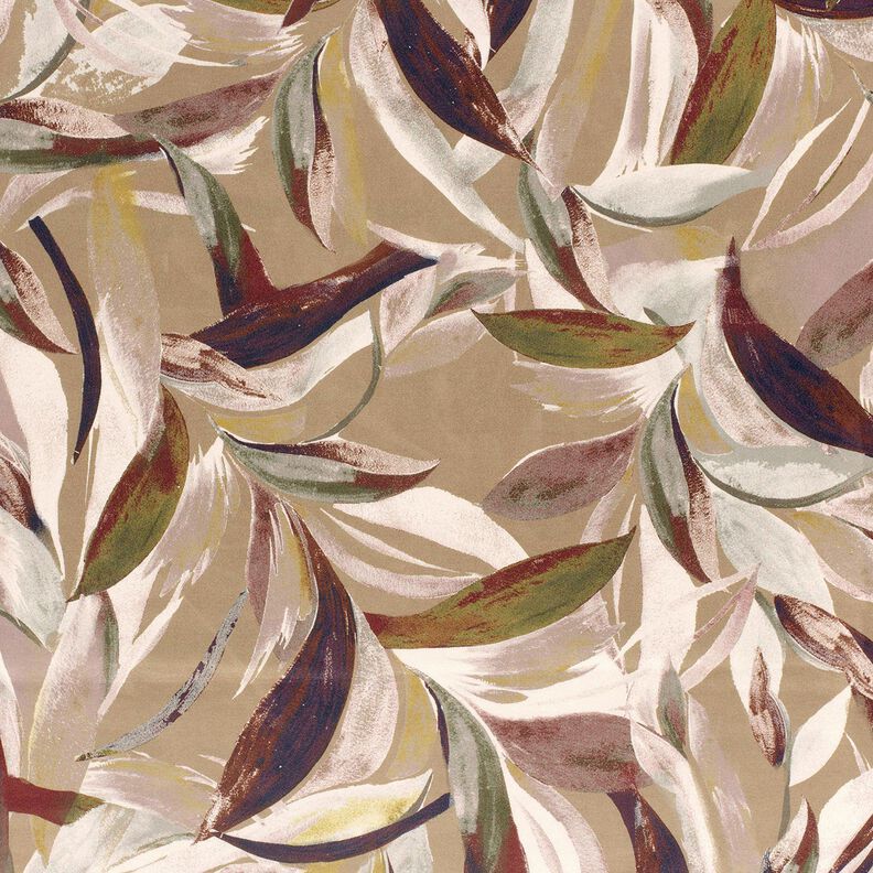 stretchig velour blad – moka/bordeauxröd, image number 1