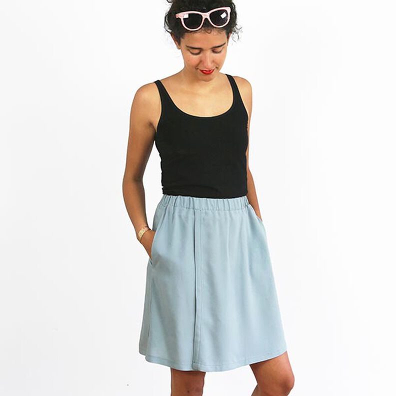 FRAU GINA - kjol i omlottstil med fickor i sidosömmarna, Studio Schnittreif  | XS -  XL,  image number 4