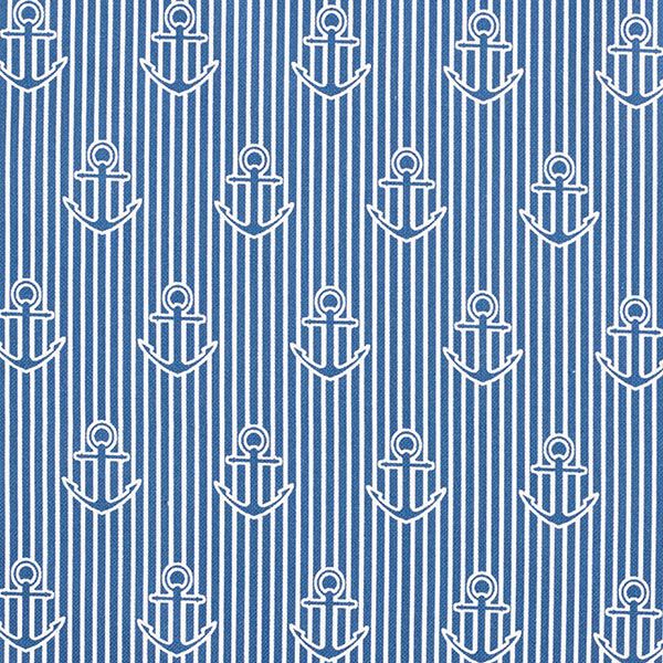 Dekorationstyg Halvpanama Ankare – havsblå/vit,  image number 1