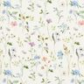 Ribbad jersey akvarell blomsteräng – elfenbensvit,  thumbnail number 1