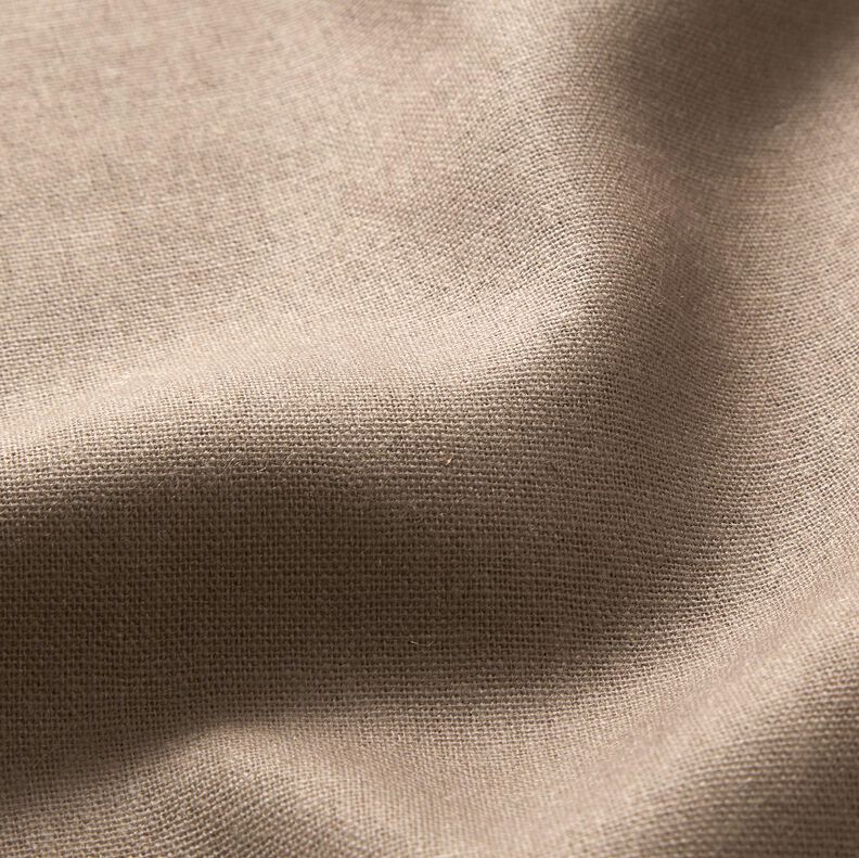 Rent linne tungt Enfärgat – mörk gråbrun,  image number 2
