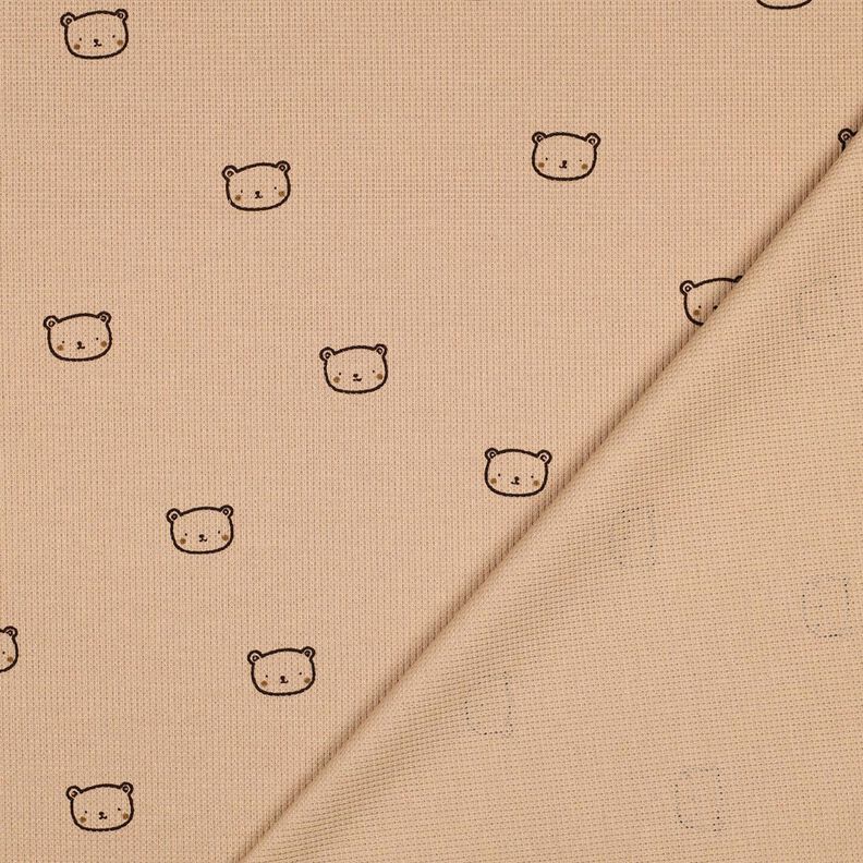 Våffeljersey små björnar | Poppy Fabrics – mörk gammelrosa/aubergine,  image number 4