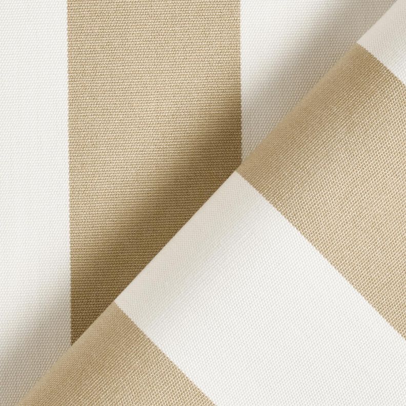Outdoortyg Canvas Blockränder – mörkbeige/elfenbensvit,  image number 4